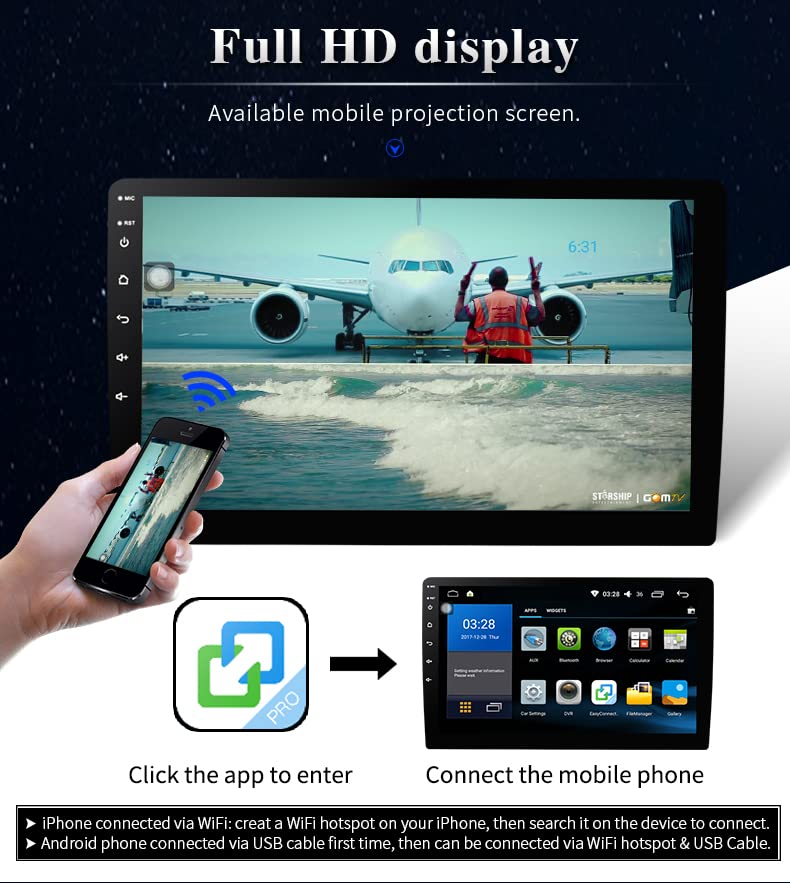 Amazon.co.jp: KUNFINE 9 インチ ユニバーサルAndroid10オートラジオ